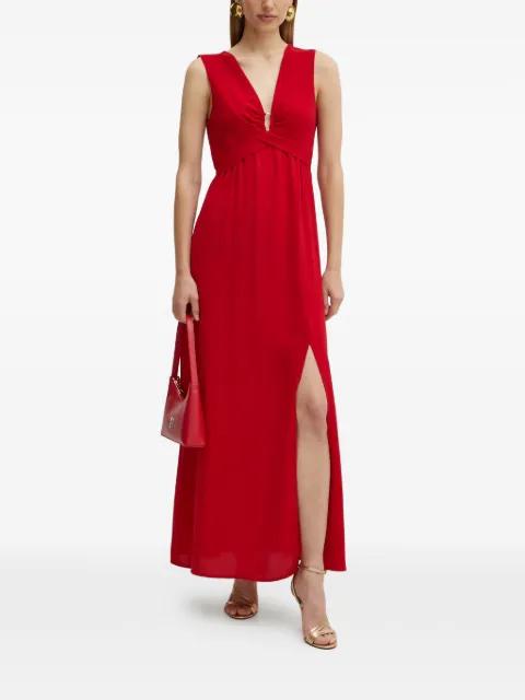 V-neck side-slit maxi dress by MORGAN