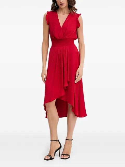 Wally ruffled V-neck mini dress by MORGAN