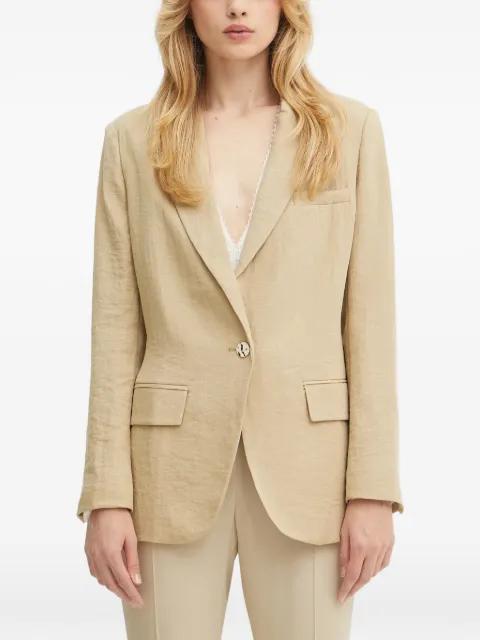 belt single-breasted blazer by MORGAN