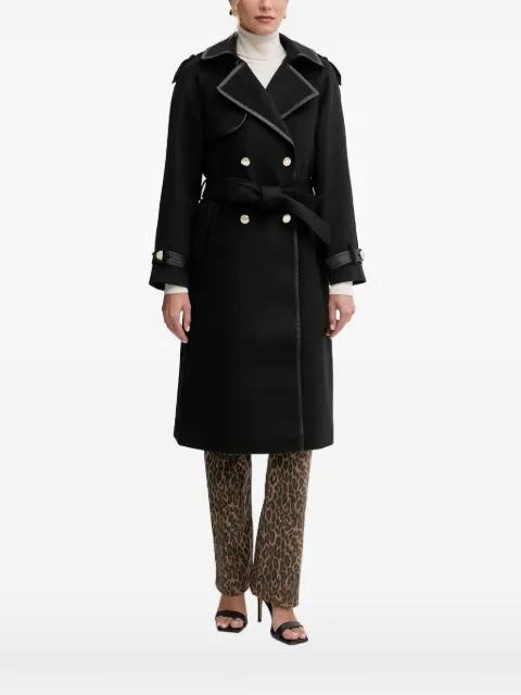 belted double-breasted coat by MORGAN