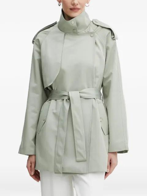 belted high-neck coat by MORGAN