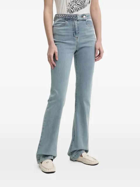 braid flared jeans by MORGAN