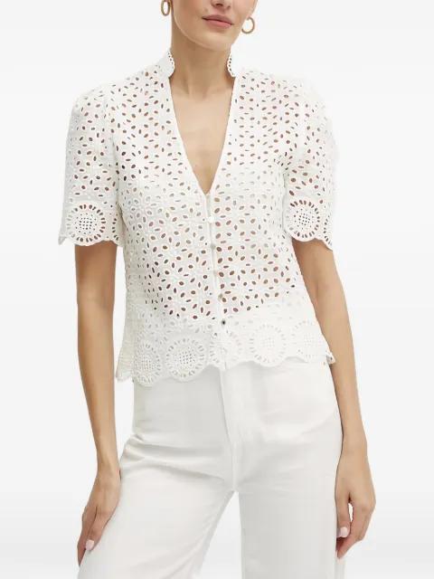 broderie anglaise buttoned top by MORGAN
