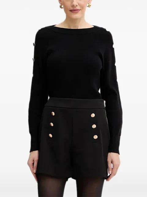 button-embellished knitted top by MORGAN