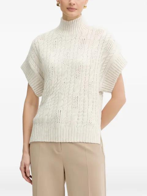 cable-knit roll neck jumper by MORGAN