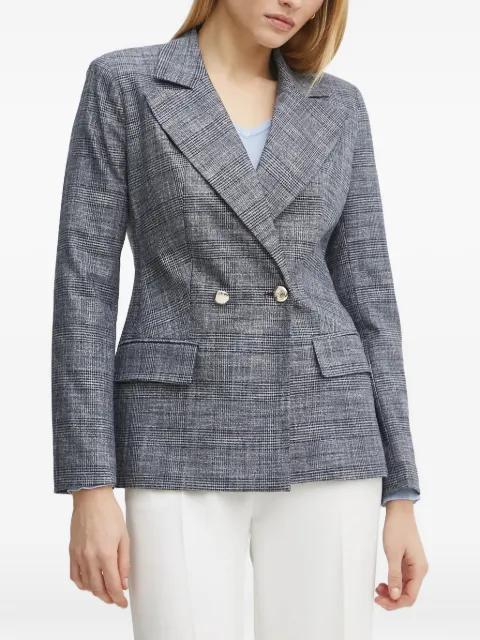 double-breasted check blazer by MORGAN