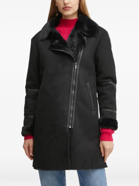 faux-fur trim coat by MORGAN