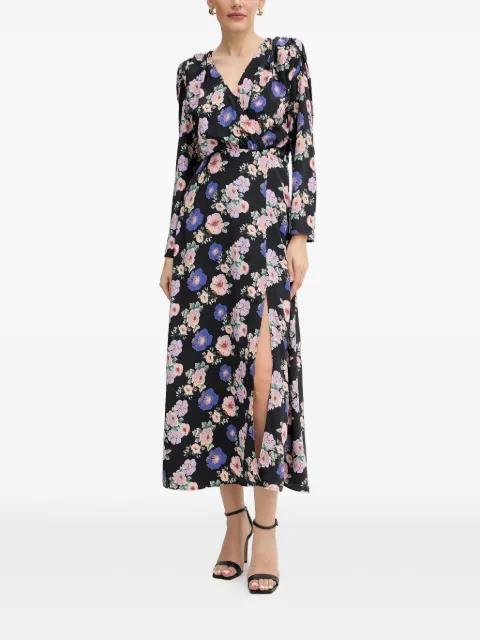 floral V-neck midi dress by MORGAN