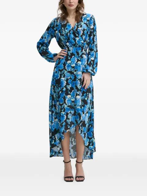 floral-patterned V-neck midi dress by MORGAN
