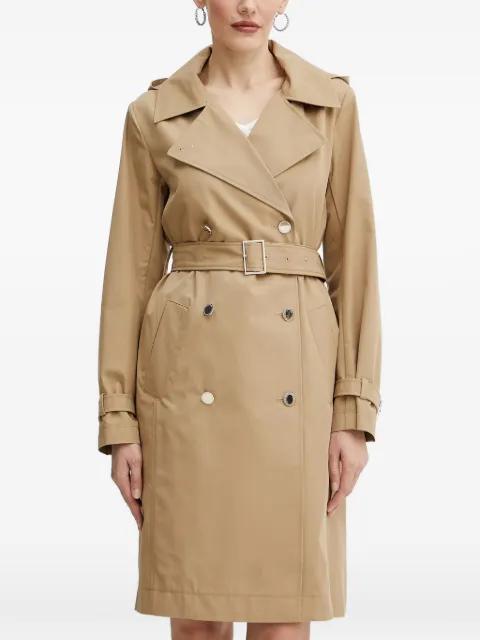 hoodied belted coat by MORGAN