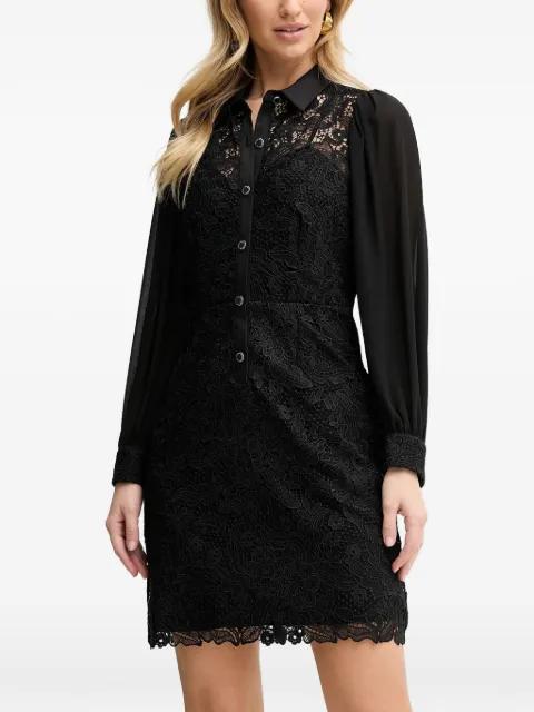 lace buttoned mini dress by MORGAN