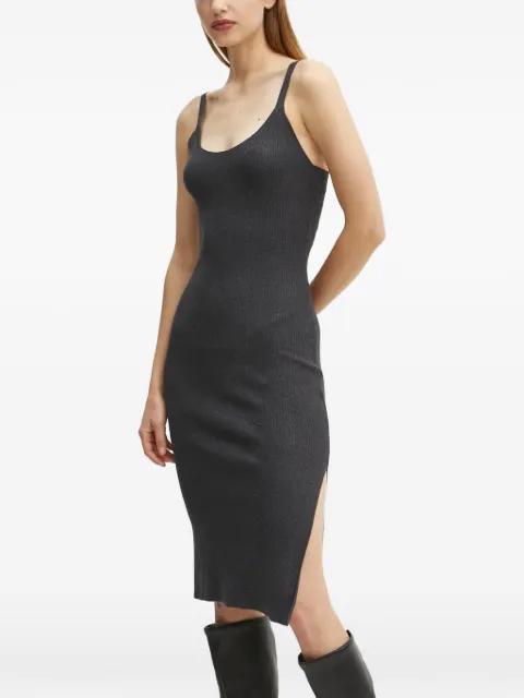 rib split midi dress by MORGAN