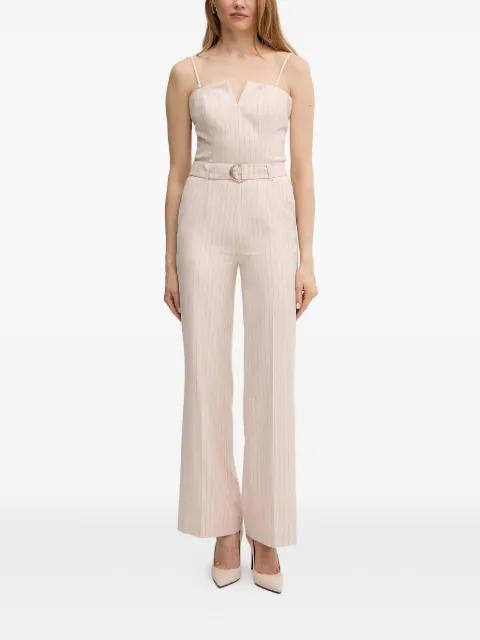 striped belted jumpsuit by MORGAN