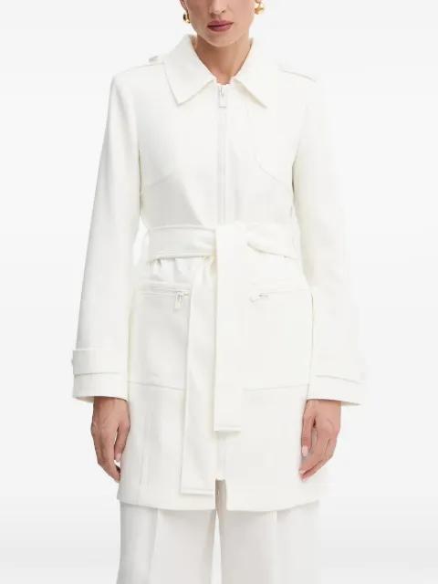 zip belt coat by MORGAN