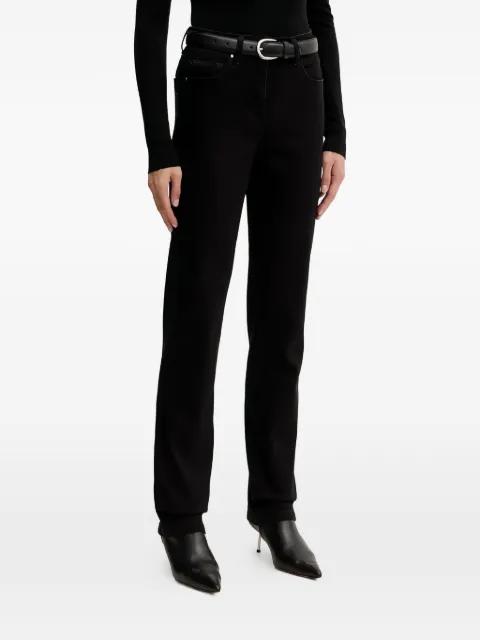 zip-up straight-leg jeans by MORGAN