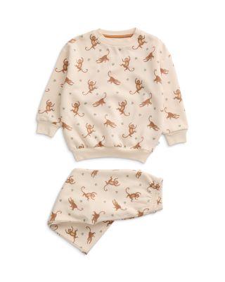 Unisex Monkey Print Sweatshirt & Jogger Set - Baby by MORI