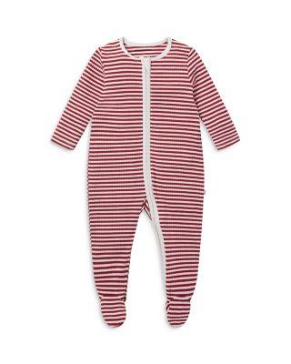 Unisex Ribbed Stripe Two Way Zip Sleepsuit - Baby by MORI