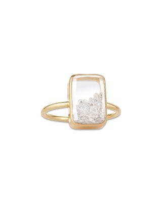 18K Yellow Gold Diamond Petite Shaker Ring by MORITZ GLIK
