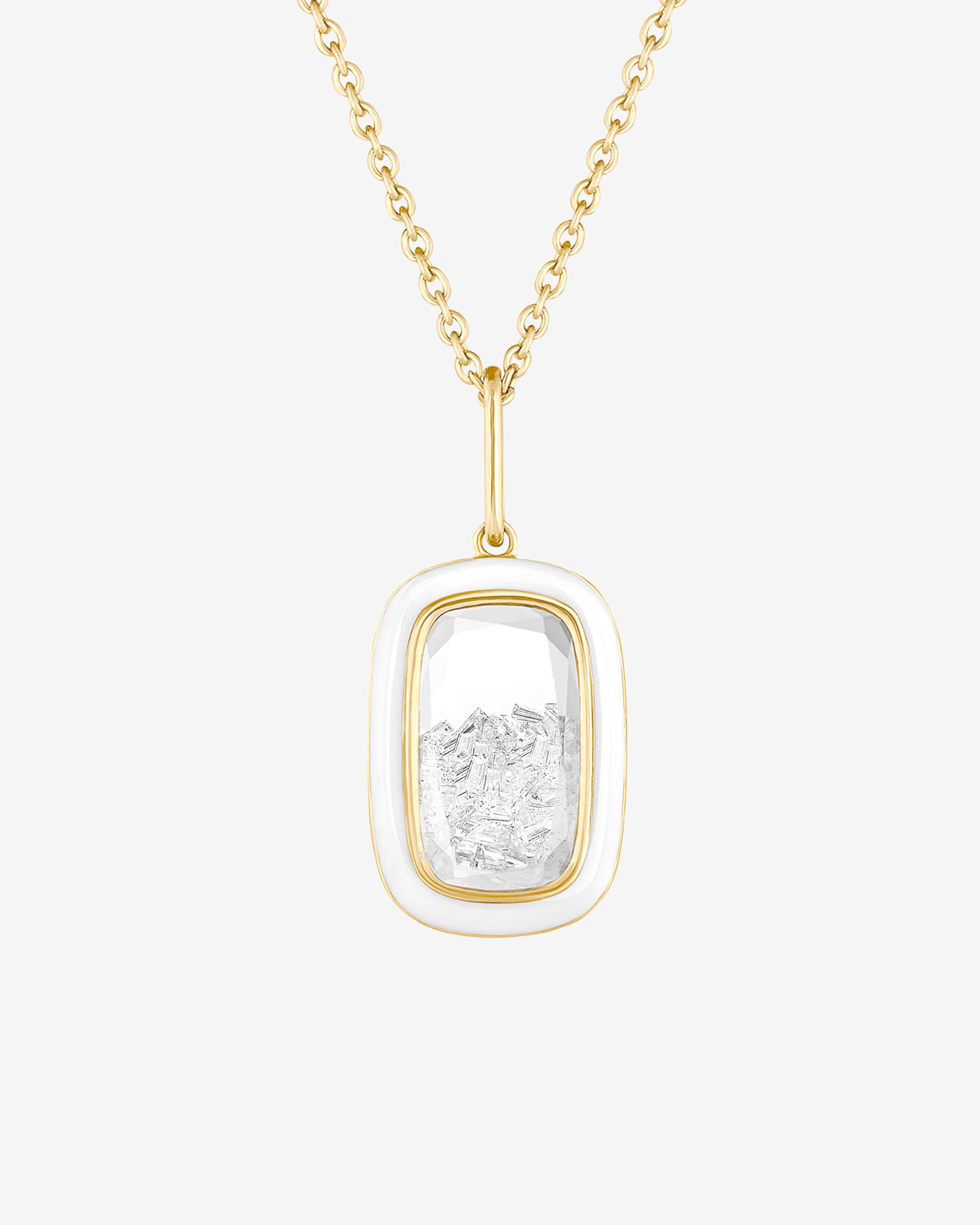 Moritz Glik - Women's Ventana Reversible Enamel Necklace - (Yellow Gold) by MORITZ GLIK