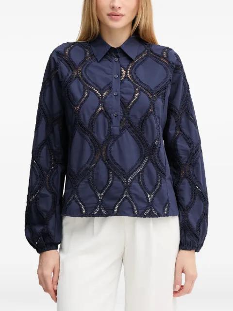 Nolin openwork collared shirt by MOS MOSH