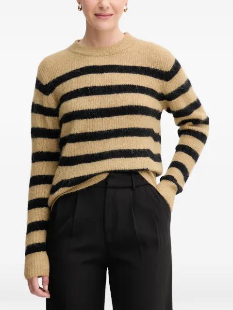 Thora striped crew-neck sweater by MOS MOSH