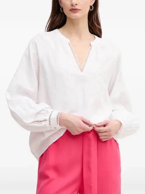 V-neck openwork blouse by MOS MOSH