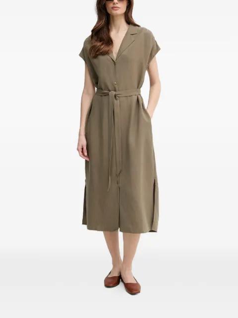 collared belted midi dress by MOS MOSH
