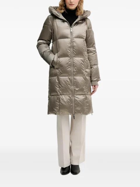 hoodied quilted coat by MOS MOSH