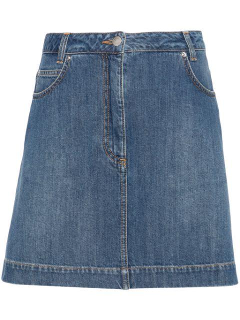A-line denim miniskirt by MOSCHINO