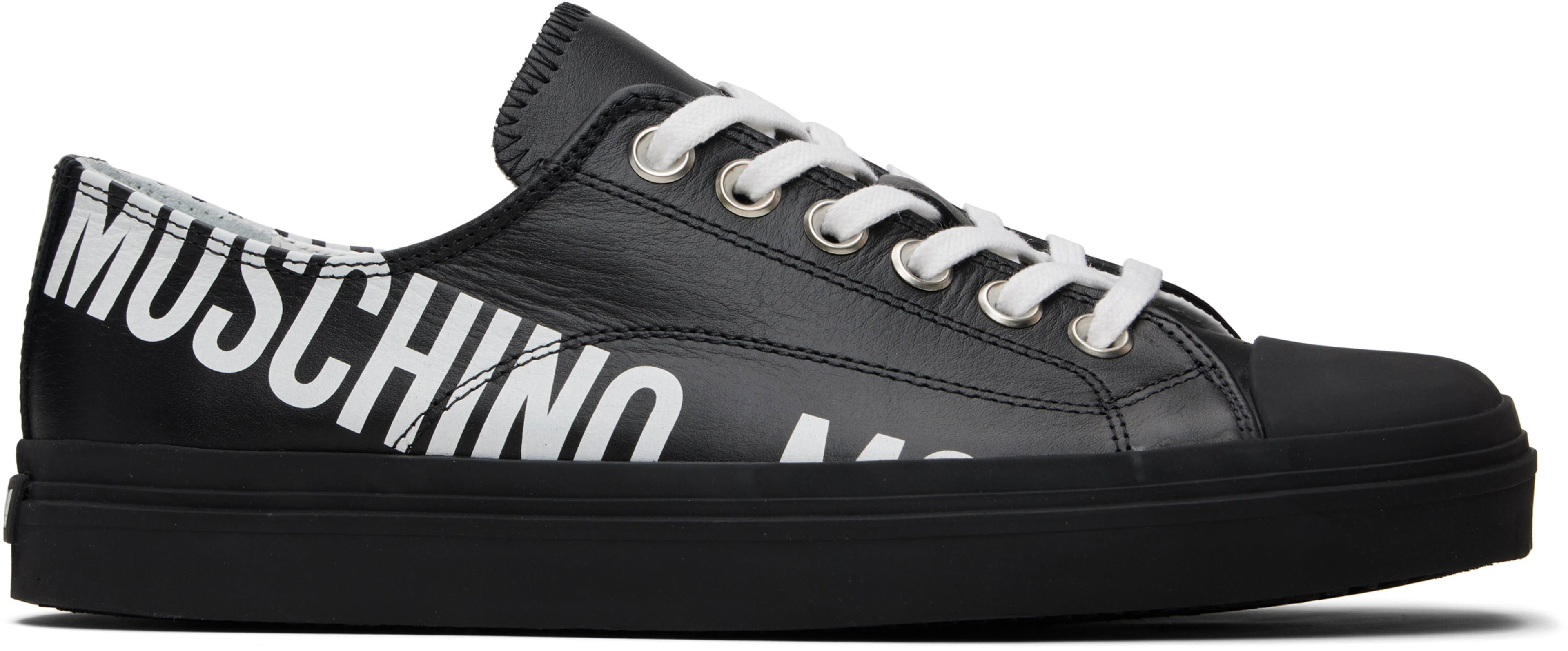 Black Logo Sneakers by MOSCHINO