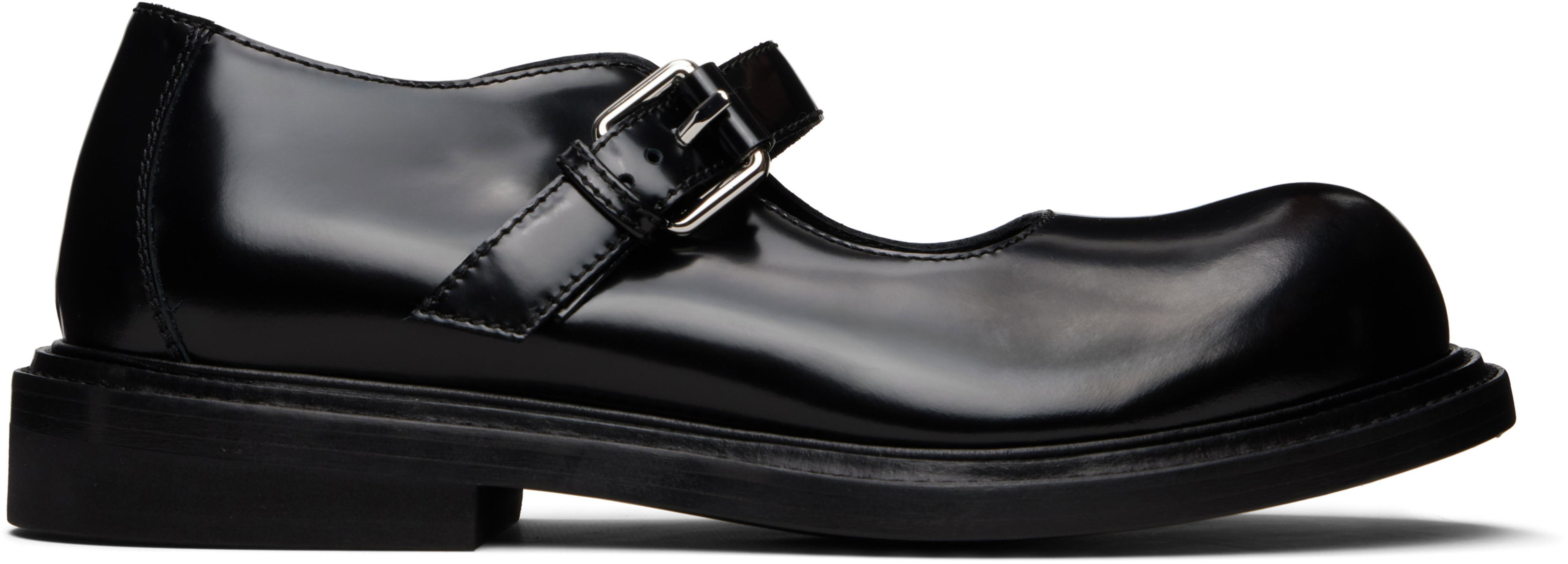 Black Mary Jane Oliver Loafers by MOSCHINO