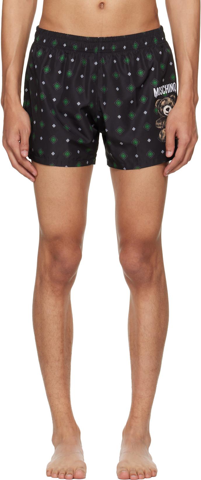 Black Teddy Swim Shorts by MOSCHINO