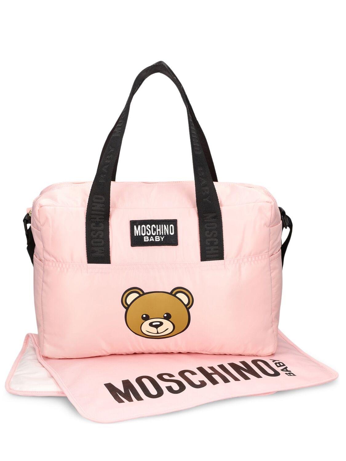 Cotton Jersey Changing Bag & Mat by MOSCHINO