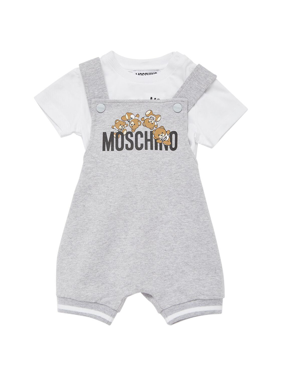 Cotton Jersey T-shirt & Sweat Jumpsuit by MOSCHINO