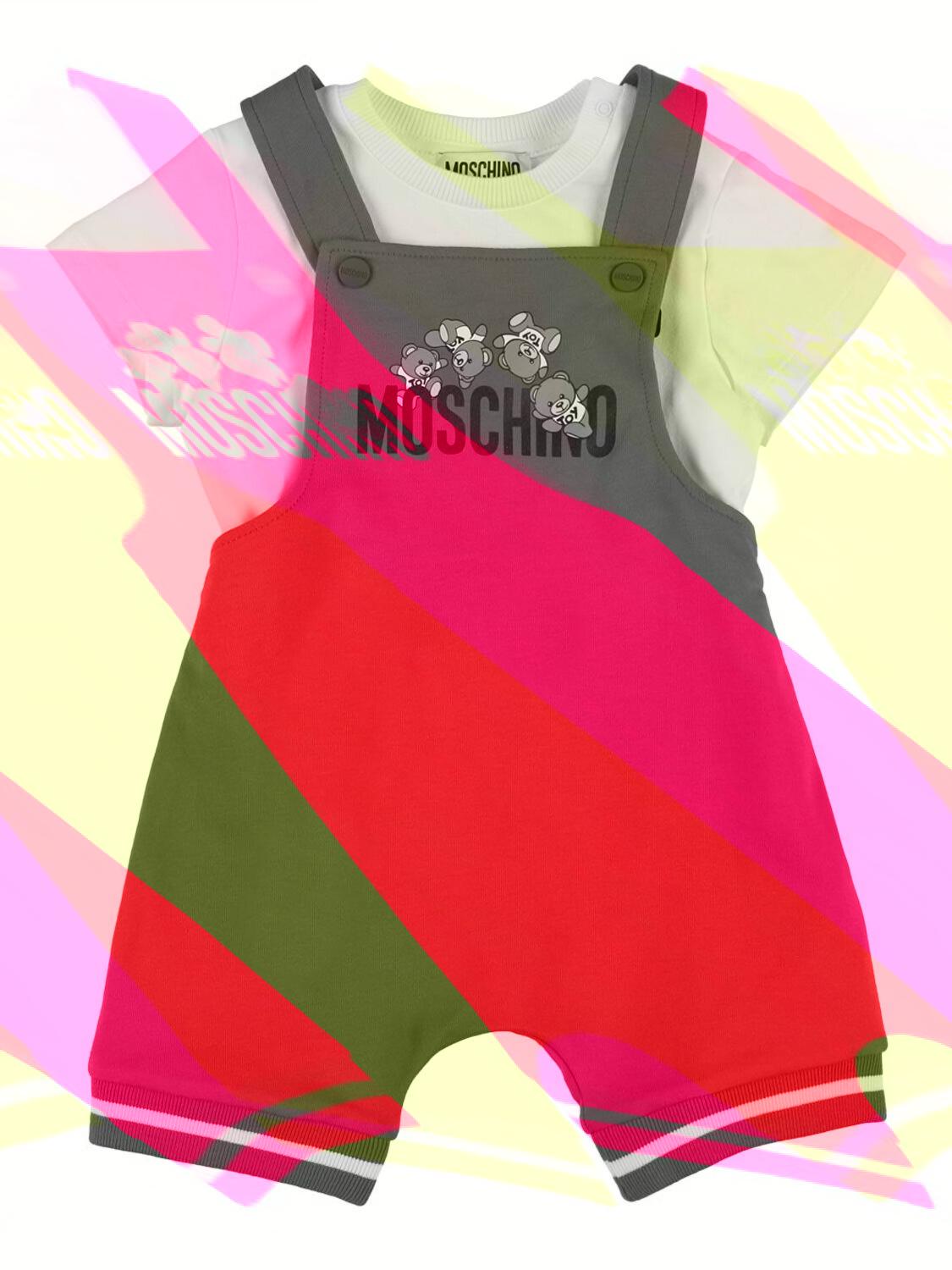 Cotton Jersey T-shirt & Sweat Jumpsuit by MOSCHINO