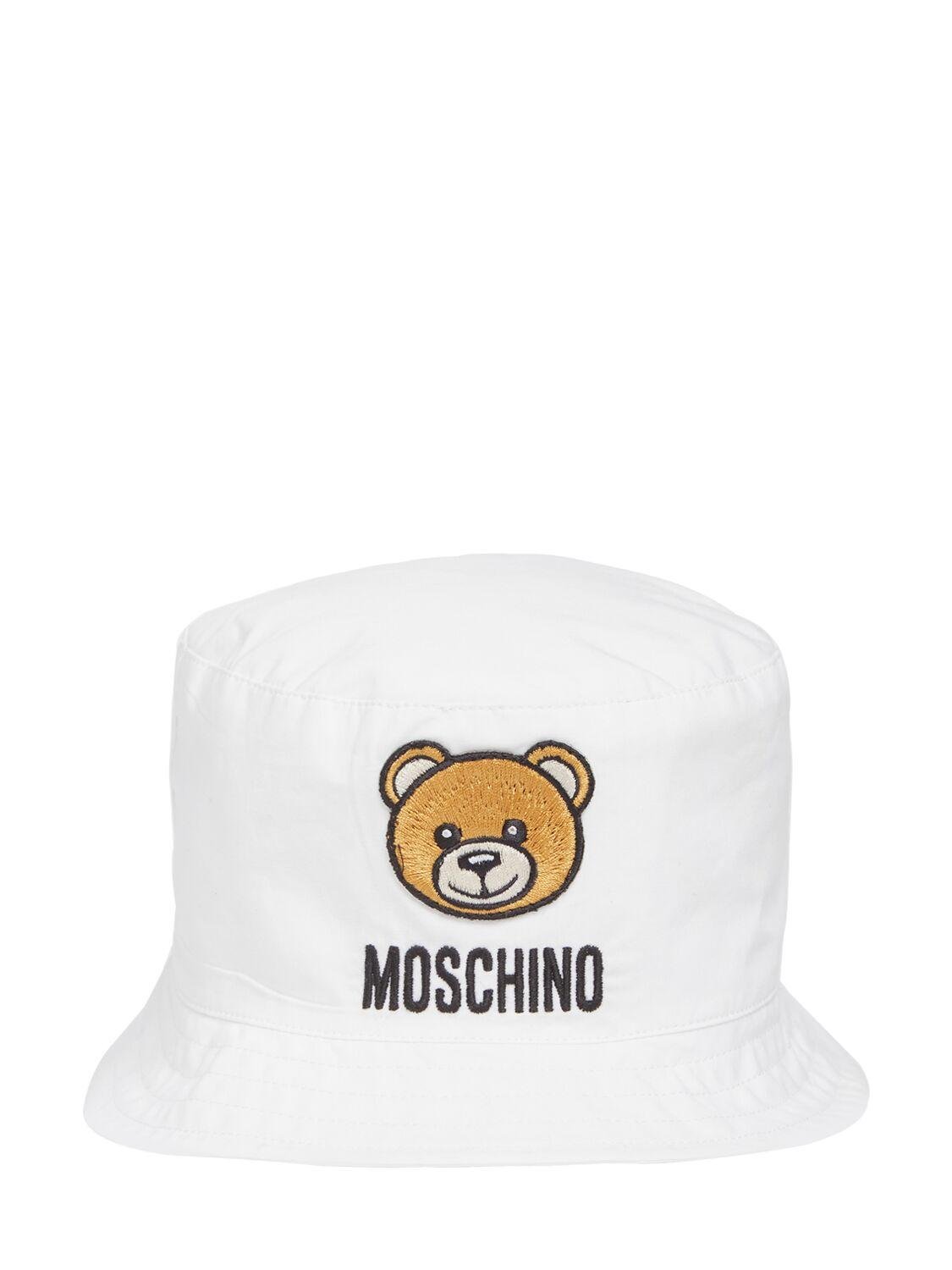 Cotton Poplin Bucket Hat by MOSCHINO