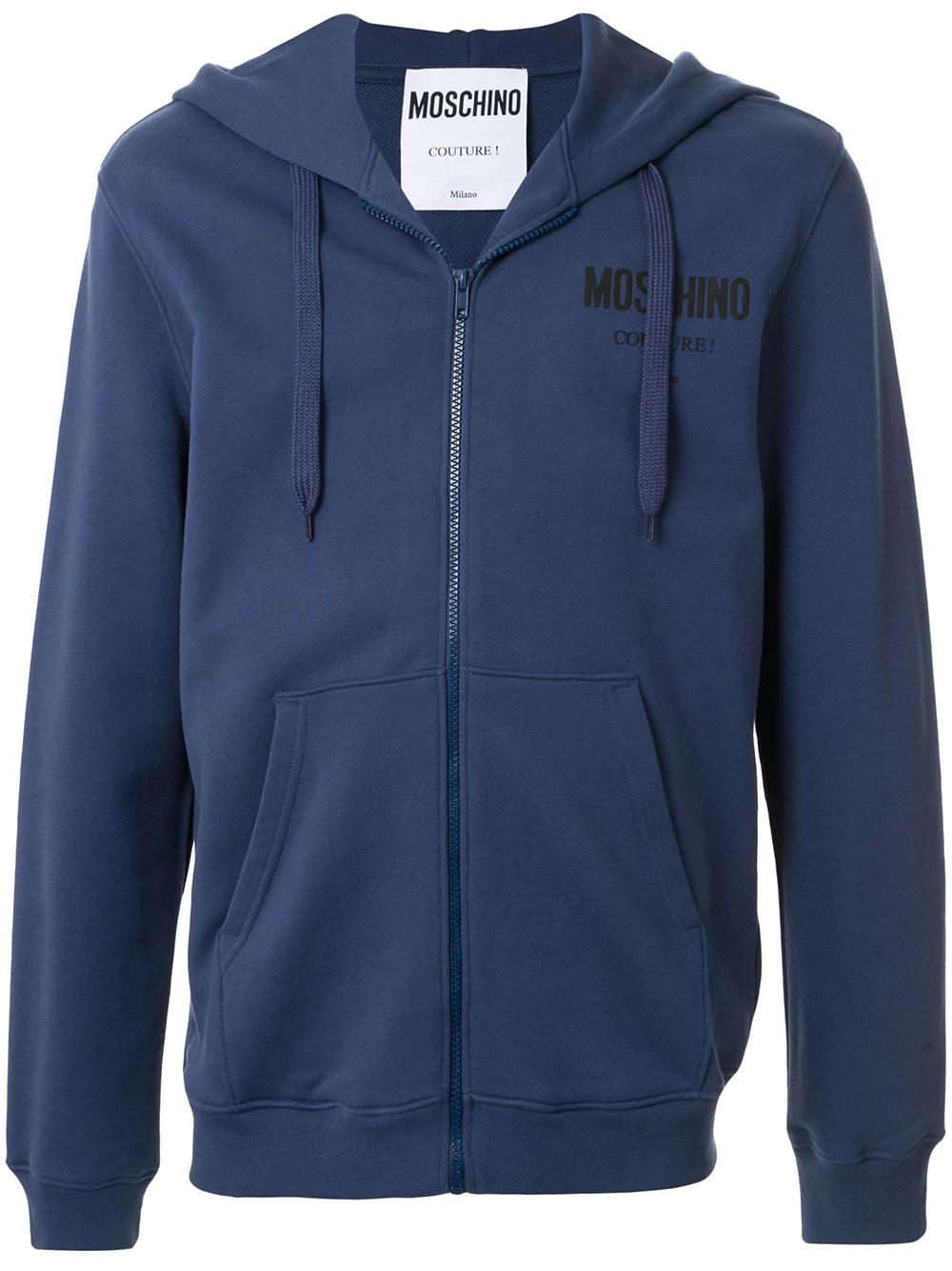 Couture logo zip-up hoodie by MOSCHINO
