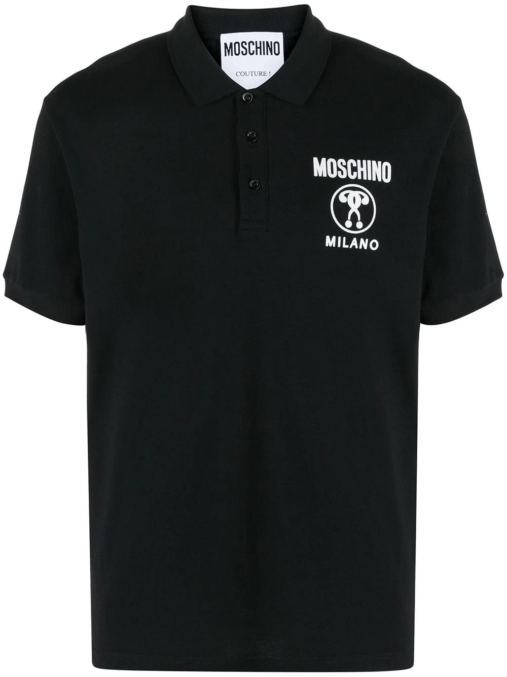 Double Question Mark short-sleeve polo shirt by MOSCHINO