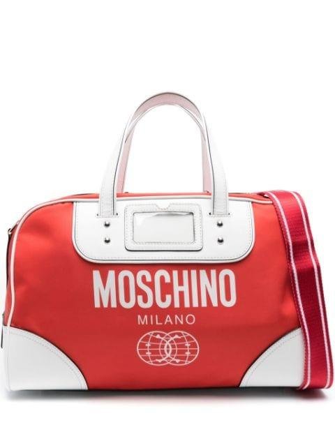 Double Smiley World holdall by MOSCHINO