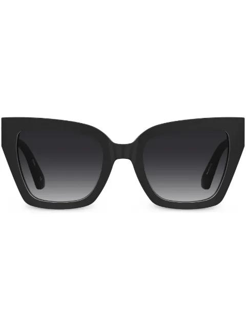 logo-lettering cat-eye frame sunglasses by MOSCHINO EYEWEAR