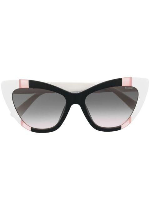 panelled cat-eye sunglasses by MOSCHINO EYEWEAR
