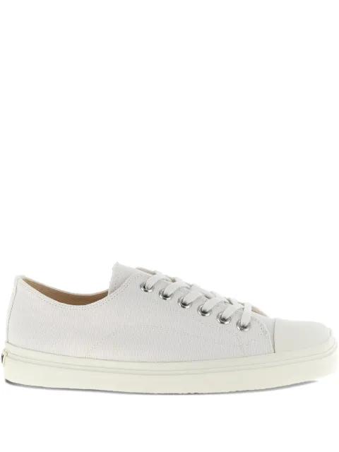 Edge square-toe canvas sneakers by MOSCHINO