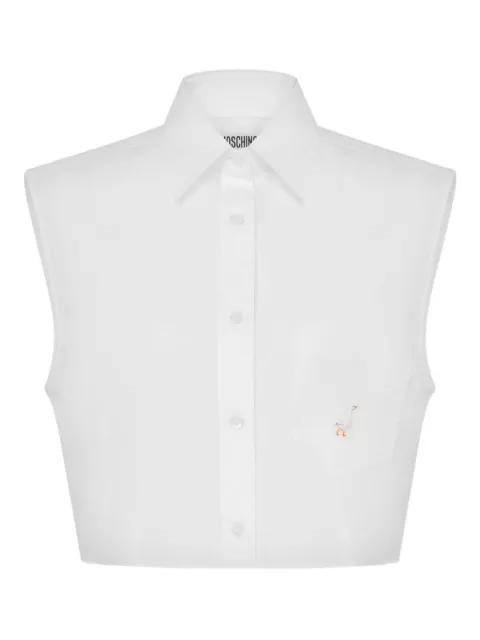 Goose poplin crop shirt by MOSCHINO