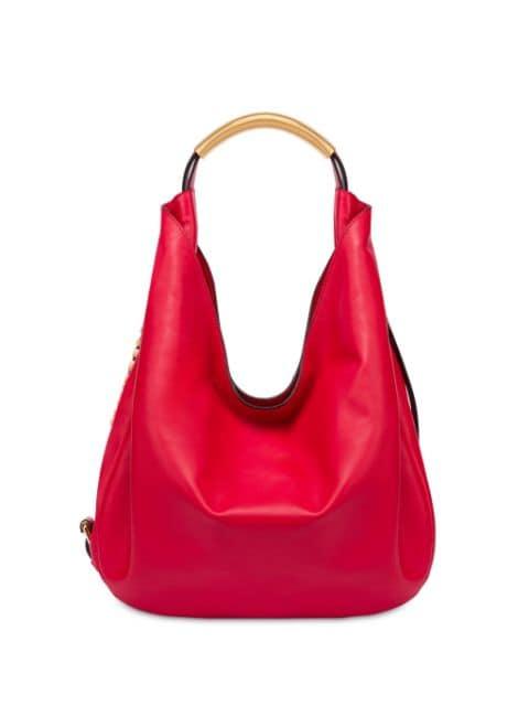 Handle Me leather shoulder bag by MOSCHINO