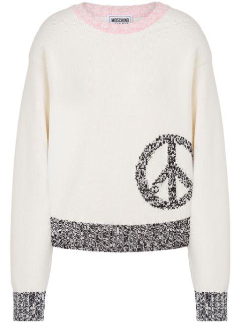 Peace intarsia jumper by MOSCHINO JEANS