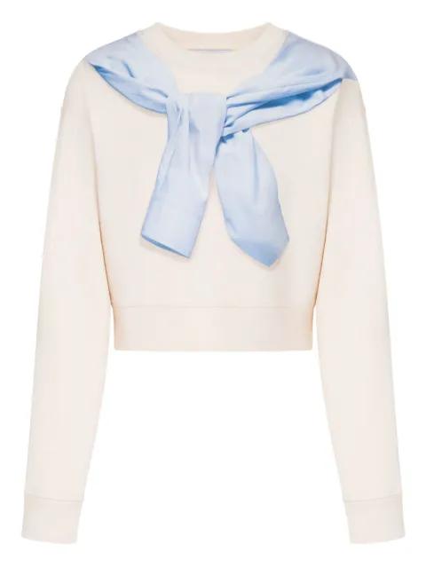 Trompe-l'œil print cropped sweatshirt by MOSCHINO JEANS