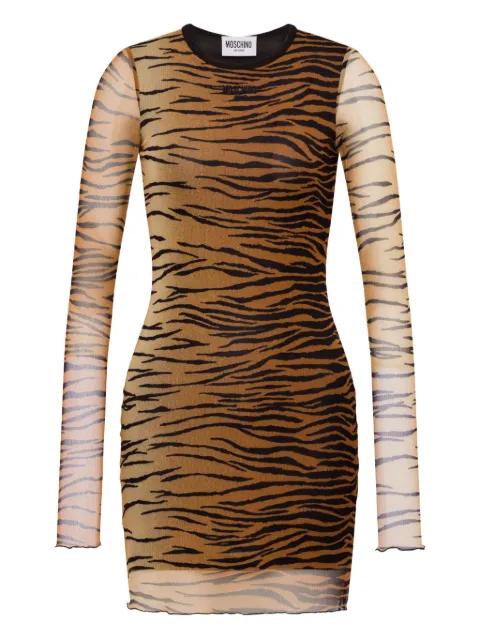animal-pattern mini dress by MOSCHINO JEANS