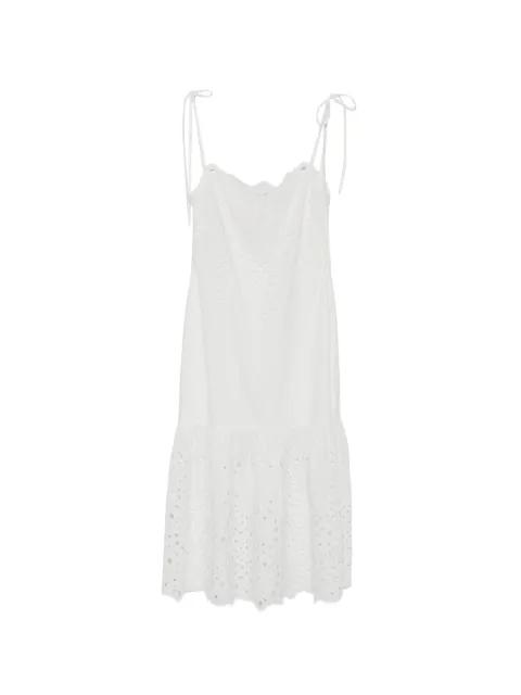 broderie-anglaise tie-strap dress by MOSCHINO JEANS
