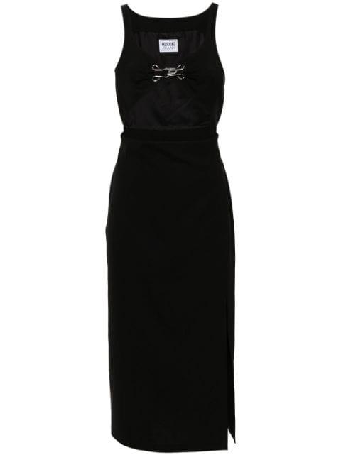 decorative hook midi dress by MOSCHINO JEANS