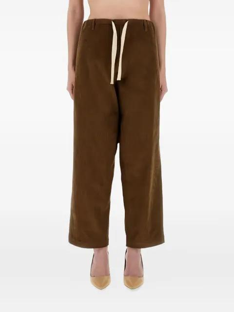 drawstring corduroy trousers by MOSCHINO JEANS